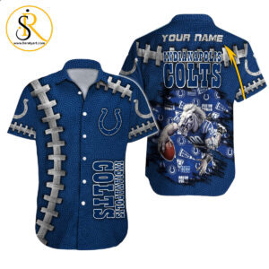 Indianapolis Colts Hawaiian Shirt NFL Football Custom Hawaiian Shirt for Men Women Gift For Fans 38 SeratyArt