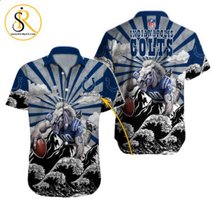 Indianapolis Colts Hawaiian Shirt NFL Football Custom Hawaiian Shirt for Men Women Gift For Fans 46 SeratyArt