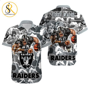 Las Vegas Raiders Hawaiian Shirt NFL Football Custom Hawaiian Shirt for Men Women Gift For Fans 10 SeratyArt