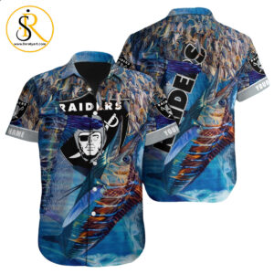 Las Vegas Raiders Hawaiian Shirt NFL Football Custom Hawaiian Shirt for Men Women Gift For Fans 27 SeratyArt