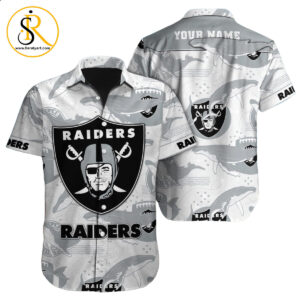 Las Vegas Raiders Hawaiian Shirt NFL Football Custom Hawaiian Shirt for Men Women Gift For Fans 28 SeratyArt