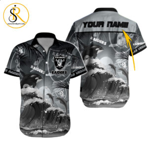 Las Vegas Raiders Hawaiian Shirt NFL Football Custom Hawaiian Shirt for Men Women Gift For Fans 4 SeratyArt