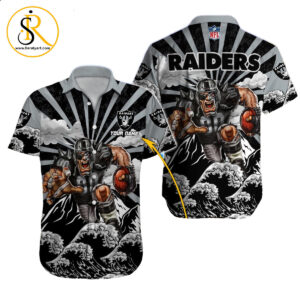 Las Vegas Raiders Hawaiian Shirt NFL Football Custom Hawaiian Shirt for Men Women Gift For Fans 44 SeratyArt