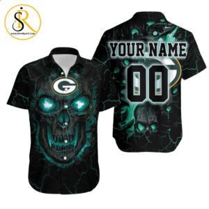 Lava Skull Green Bay Packers 3D Personalized Hawaiian Shirt Aloha Shirt for Men Women SeratyArt