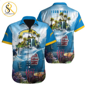 Los Angeles Chargers Hawaiian Shirt NFL Football Custom Hawaiian Shirt for Men Women Gift For Fans 16 SeratyArt