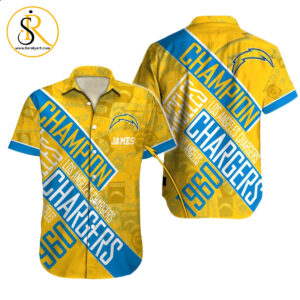 Los Angeles Chargers Hawaiian Shirt NFL Football Custom Hawaiian Shirt for Men Women Gift For Fans 17 SeratyArt