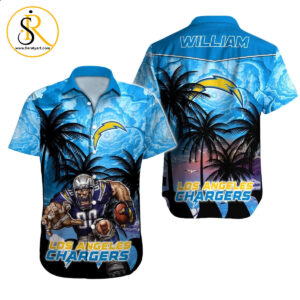 Los Angeles Chargers Hawaiian Shirt NFL Football Custom Hawaiian Shirt for Men Women Gift For Fans 18 SeratyArt