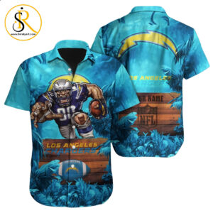 Los Angeles Chargers Hawaiian Shirt NFL Football Custom Hawaiian Shirt for Men Women Gift For Fans 21 SeratyArt