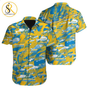 Los Angeles Chargers Hawaiian Shirt NFL Football Custom Hawaiian Shirt for Men Women Gift For Fans 26 SeratyArt