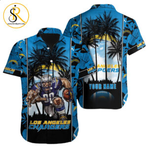 Los Angeles Chargers Hawaiian Shirt NFL Football Custom Hawaiian Shirt for Men Women Gift For Fans 34 SeratyArt