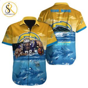 Los Angeles Chargers Hawaiian Shirt NFL Football Custom Hawaiian Shirt for Men Women Gift For Fans 43 SeratyArt