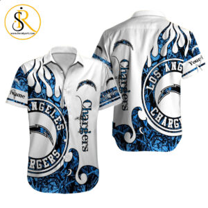 Los Angeles Chargers Hawaiian Shirt NFL Football Custom Hawaiian Shirt for Men Women Gift For Fans 44 SeratyArt