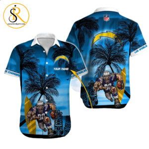 Los Angeles Chargers Hawaiian Shirt NFL Football Custom Hawaiian Shirt for Men Women Gift For Fans 47 SeratyArt