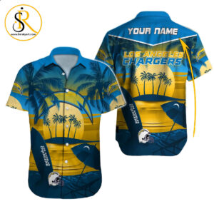 Los Angeles Chargers Hawaiian Shirt NFL Football Custom Hawaiian Shirt for Men Women Gift For Fans 49 SeratyArt