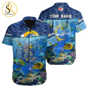 Los Angeles Rams Hawaiian Shirt NFL Football Custom Hawaiian Shirt for Men Women Gift For Fans 26 SeratyArt