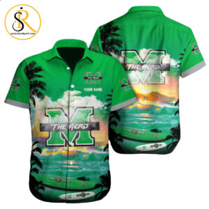 Marshall Thundering Herd NCAA3 Custom Hawaii Shirt for Men Women Gift for Fans SeratyArt