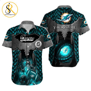 Miami Dolphins Hawaiian Shirt NFL Football Custom Hawaiian Shirt for Men Women Gift For Fans 13 SeratyArt