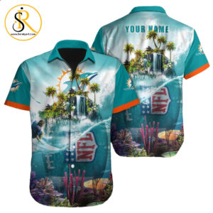Miami Dolphins Hawaiian Shirt NFL Football Custom Hawaiian Shirt for Men Women Gift For Fans 17 SeratyArt