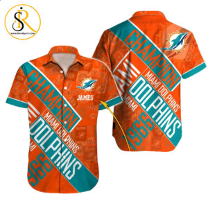 Miami Dolphins Hawaiian Shirt NFL Football Custom Hawaiian Shirt for Men Women Gift For Fans 18 SeratyArt