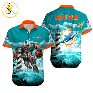Miami Dolphins Hawaiian Shirt NFL Football Custom Hawaiian Shirt for Men Women Gift For Fans 42 SeratyArt