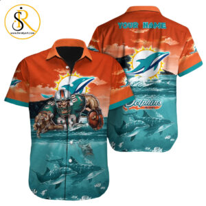 Miami Dolphins Hawaiian Shirt NFL Football Custom Hawaiian Shirt for Men Women Gift For Fans 44 SeratyArt