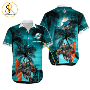 Miami Dolphins Hawaiian Shirt NFL Football Custom Hawaiian Shirt for Men Women Gift For Fans 48 SeratyArt