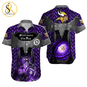 Minnesota Vikings Hawaiian Shirt NFL Football Custom Hawaiian Shirt for Men Women Gift For Fans 11 SeratyArt
