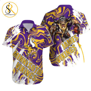 Minnesota Vikings Hawaiian Shirt NFL Football Custom Hawaiian Shirt for Men Women Gift For Fans 14 SeratyArt