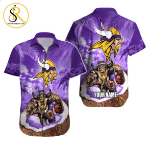 Minnesota Vikings Hawaiian Shirt NFL Football Custom Hawaiian Shirt for Men Women Gift For Fans 19 SeratyArt