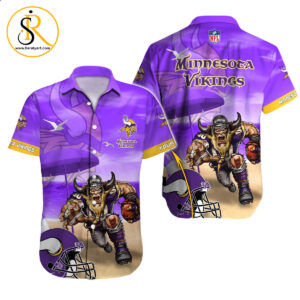 Minnesota Vikings Hawaiian Shirt NFL Football Custom Hawaiian Shirt for Men Women Gift For Fans 38 SeratyArt