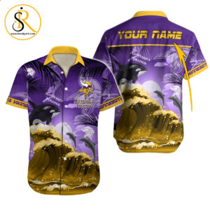 Minnesota Vikings Hawaiian Shirt NFL Football Custom Hawaiian Shirt for Men Women Gift For Fans 4 SeratyArt