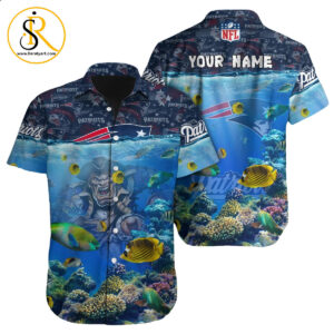 New England Patriots Hawaiian Shirt NFL Football Custom Hawaiian Shirt for Men Women Gift For Fans 25 SeratyArt