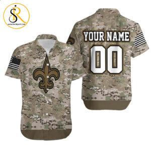 New Orleans Saints Camouflage Veteran 3D Personalized Hawaiian Shirt Aloha Shirt for Men Women SeratyArt
