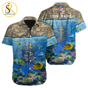 New Orleans Saints Hawaiian Shirt NFL Football Custom Hawaiian Shirt for Men Women Gift For Fans 25 SeratyArt