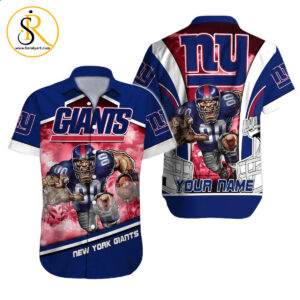 New York Giants Hawaiian Shirt NFL Football Custom Hawaiian Shirt for Men Women Gift For Fans 9 SeratyArt