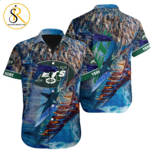 New York Jets Hawaiian Shirt NFL Football Custom Hawaiian Shirt for Men Women Gift For Fans 28 SeratyArt