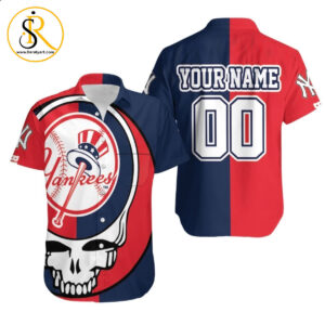New York Yankees Grateful Dead Skull Bronx Bombers 3D Personalized Hawaiian Shirt Aloha Shirt for Men Women SeratyArt