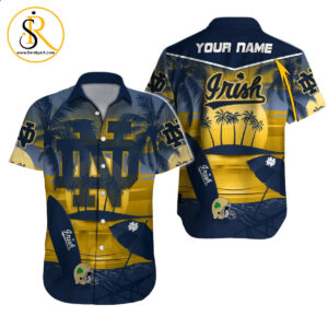 Notre Dame Fighting Irish NCAA Hawaiian Shirt Custom Hawaii Shirt for Men Women Gift for Fans 15 SeratyArt