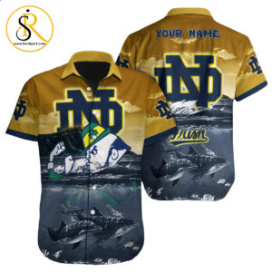 Notre Dame Fighting Irish NCAA Hawaiian Shirt Custom Hawaii Shirt for Men Women Gift for Fans 7 SeratyArt