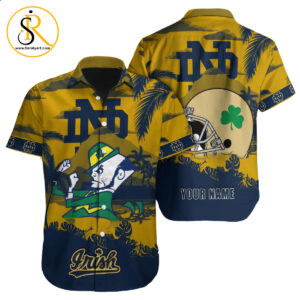 Notre Dame Fighting Irish NCAA Hawaiian Shirt Custom Hawaii Shirt for Men Women Gift for Fans SeratyArt
