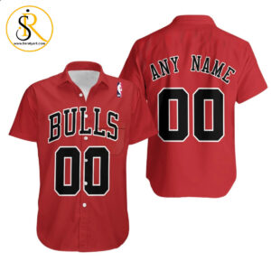 Personalized Chicago Bulls Any Name 00Red Team Jersey Inspired Style Hawaiian Shirt Aloha Shirt for Men Women SeratyArt