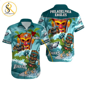 Philadelphia Eagles Hawaiian Shirt NFL Football Custom Hawaiian Shirt for Men Women Gift For Fans 32 SeratyArt