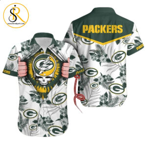 nfl green bay packers grateful dead gift for fan personalized Hawaiian Shirt Aloha Shirt for Men Women SeratyArt