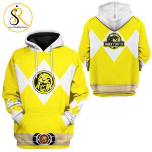 3D Mighty Morphin Power Ranger Yellow Tshirt Hoodie Apparel SeratyArt