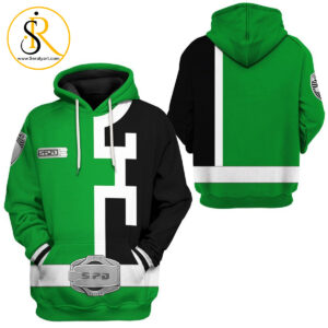 3D Power Rangers S.P.D Green Tshirt Hoodie Apparel SeratyArt
