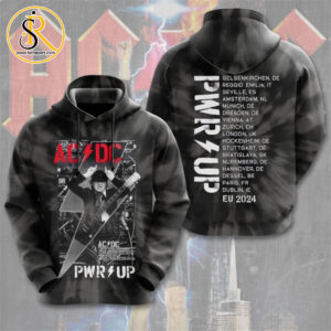 ACDC World Tour Music, PWR Up Tour 2024 3D Hoodie SeratyArt