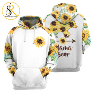 Bear Sunflower 3D All Over Printed Shirt SeratyArt