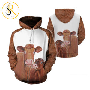 Cow Family 3D Hoodie SeratyArt