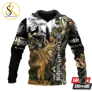 Coyote Hunting Camo 3D Hoodie SeratyArt