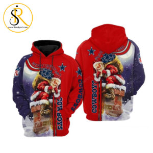 Dallas Cowboys Nfl Football Merry Christmas Red Dallas Cowboys 3D Hoodie SeratyArt